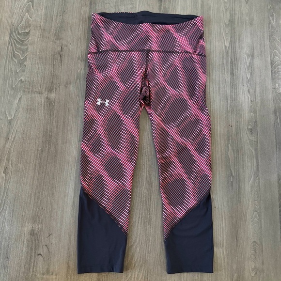Under Armour HeatGear Compression Fly Fast running Crop Leggings size M - Picture 2 of 9